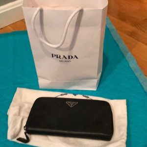 Prada black wallet